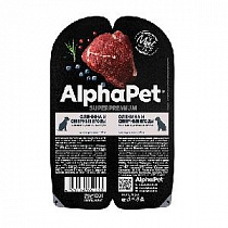 картинка для Корм 100г AlphaPet Оленина и северные ягоды в соусе для собак на сайте сети магазинов Бонифаций