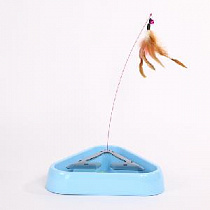 картинка для Трек с пером 34,4х31,9х6,9см синяя пластиковая игрушка для кошек на сайте сети магазинов Бонифаций