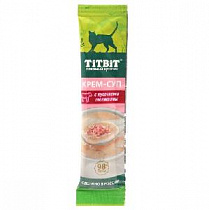 картинка для Крем-суп 10г TITBIT с кусочками телятины для кошек на сайте сети магазинов Бонифаций