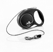картинка для Рулетка 3м Flexi Black Design ХS cерая с тросом для собак 8кг на сайте сети магазинов Бонифаций