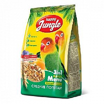 картинка для Корм 500г HAPPY JUNGLE для средних попугаев (J104) на сайте сети магазинов Бонифаций